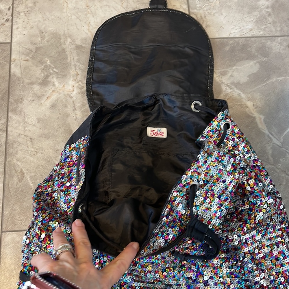 Sequins Multicolored Sparkly Backpack From Justic… - image 7